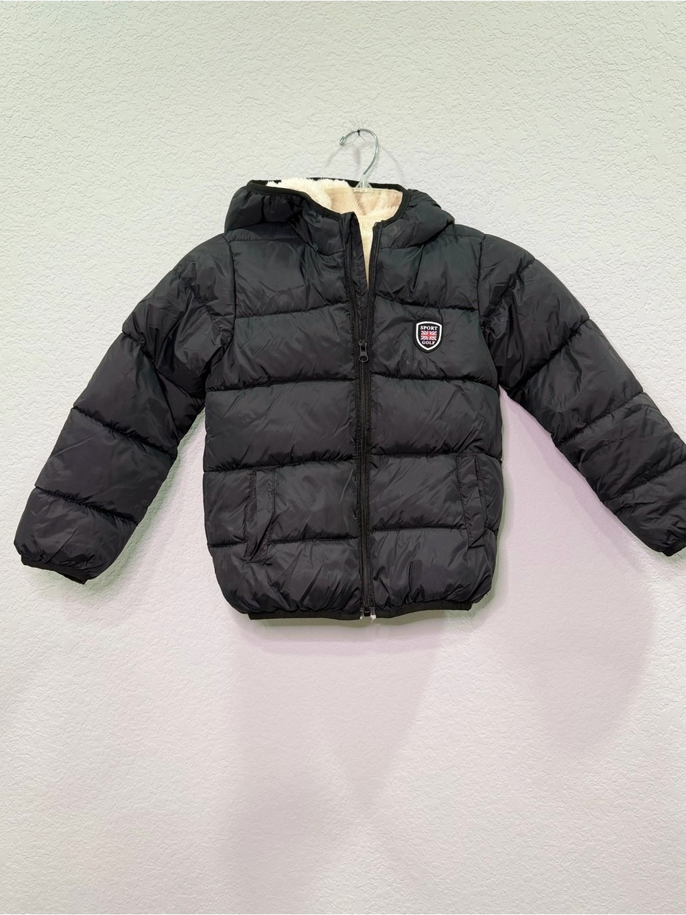 Sport Golf Kids Black Puffer Jacket - Size 8/10